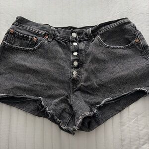 Levi's Charcoal Jean Shorts